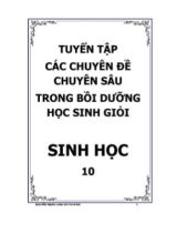 Chuyên đề chuyên sâu trong bồi dưỡng học sinh giỏi môn Sinh học Lớp 10 - Chuyên đề 2 Cấu trúc của tế bào
